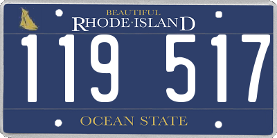 RI license plate 119517