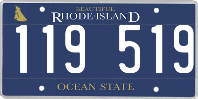 RI license plate 119519