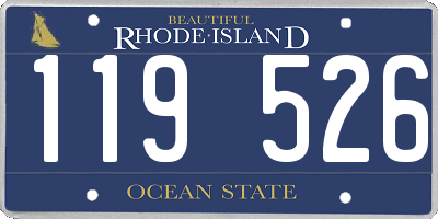 RI license plate 119526