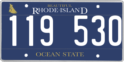 RI license plate 119530