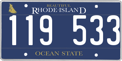 RI license plate 119533