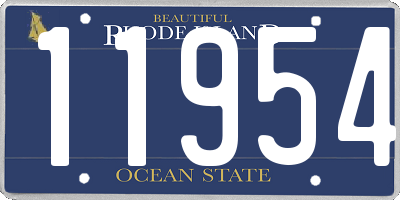 RI license plate 11954