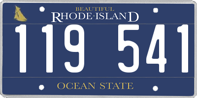 RI license plate 119541