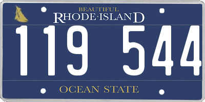 RI license plate 119544