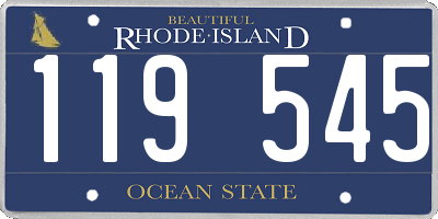 RI license plate 119545