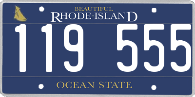 RI license plate 119555