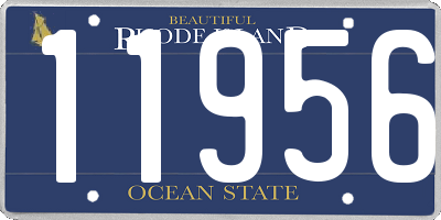 RI license plate 11956