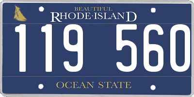 RI license plate 119560