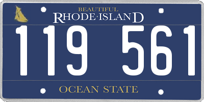 RI license plate 119561