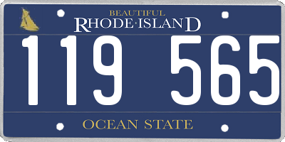 RI license plate 119565