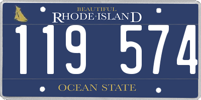RI license plate 119574