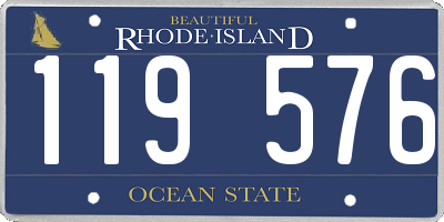 RI license plate 119576