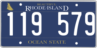 RI license plate 119579