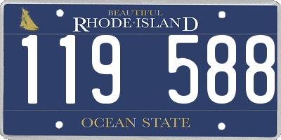 RI license plate 119588