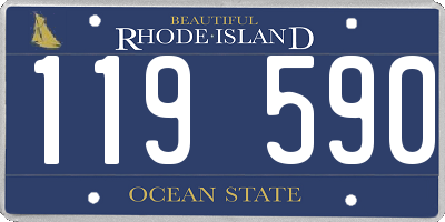 RI license plate 119590