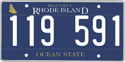 RI license plate 119591