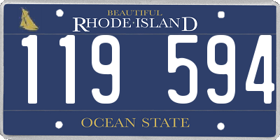 RI license plate 119594