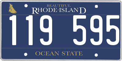 RI license plate 119595