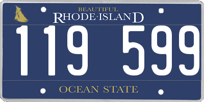RI license plate 119599