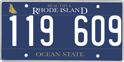 RI license plate 119609