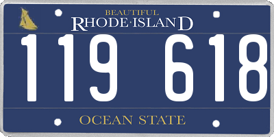 RI license plate 119618
