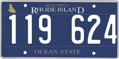 RI license plate 119624