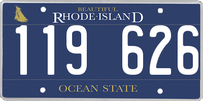 RI license plate 119626