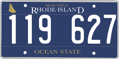 RI license plate 119627