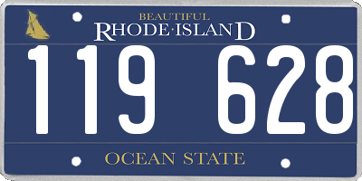 RI license plate 119628