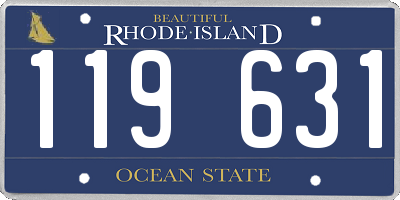 RI license plate 119631