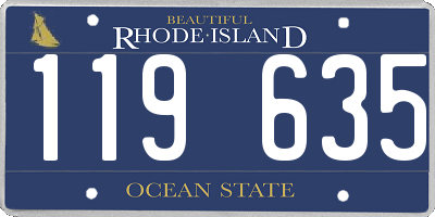 RI license plate 119635