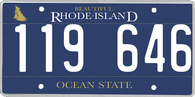 RI license plate 119646