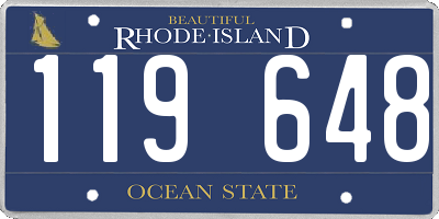 RI license plate 119648