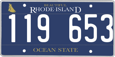 RI license plate 119653