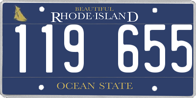 RI license plate 119655
