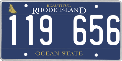 RI license plate 119656