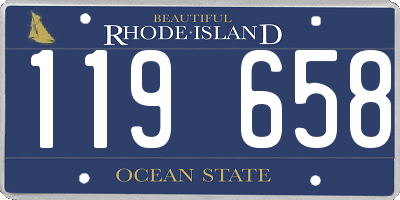 RI license plate 119658