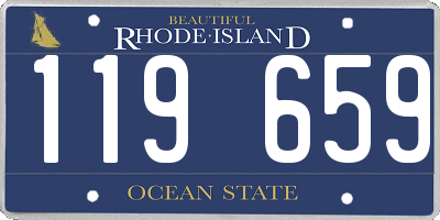 RI license plate 119659