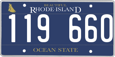 RI license plate 119660