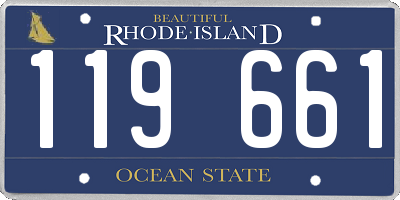 RI license plate 119661