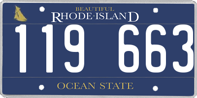 RI license plate 119663