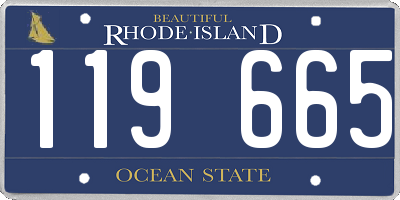 RI license plate 119665
