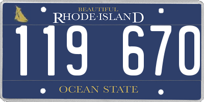 RI license plate 119670