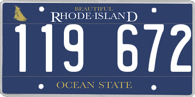 RI license plate 119672