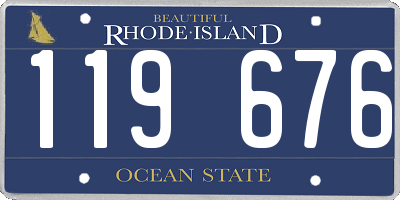 RI license plate 119676