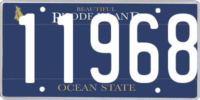 RI license plate 11968