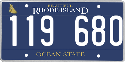 RI license plate 119680