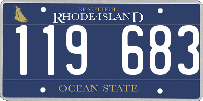 RI license plate 119683