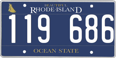 RI license plate 119686