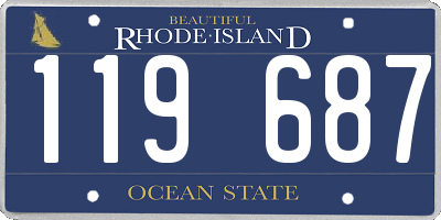 RI license plate 119687